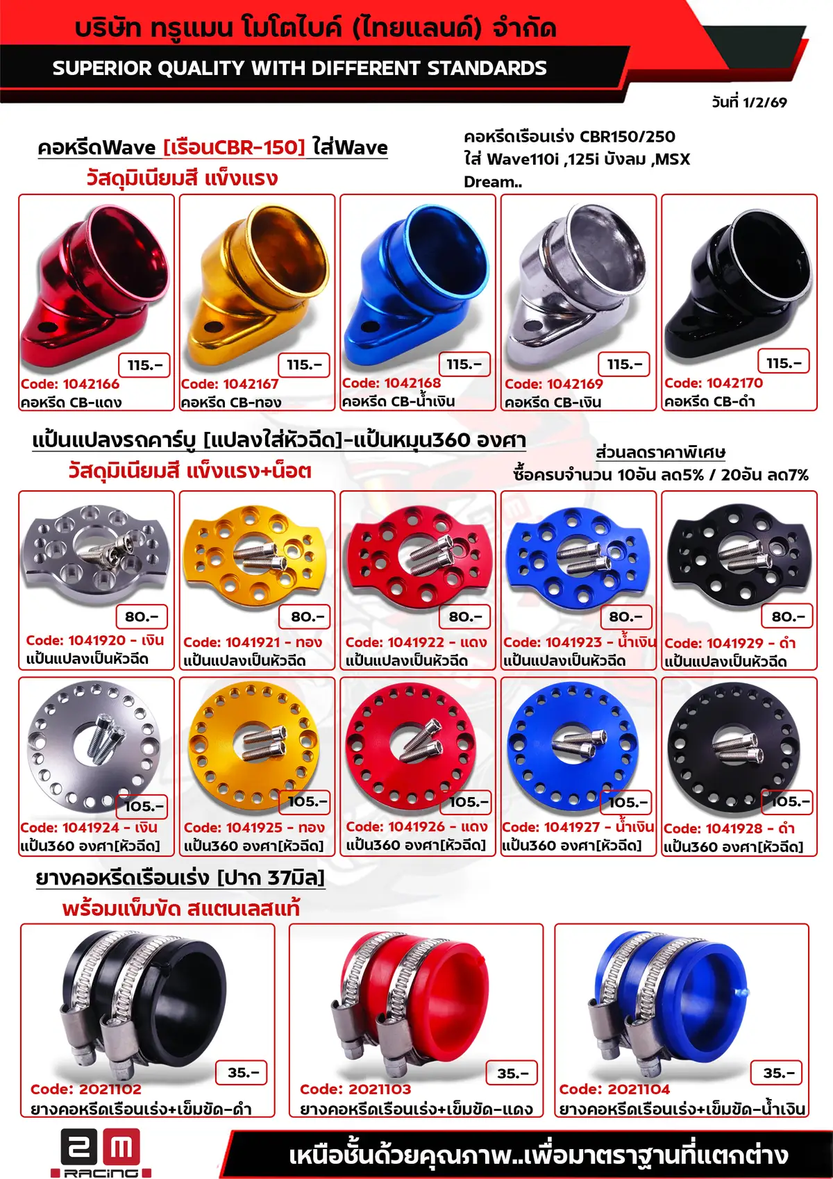 คอหรีดเรือนเร่งCB+แป้นหมุน+ยางคอหรีด
