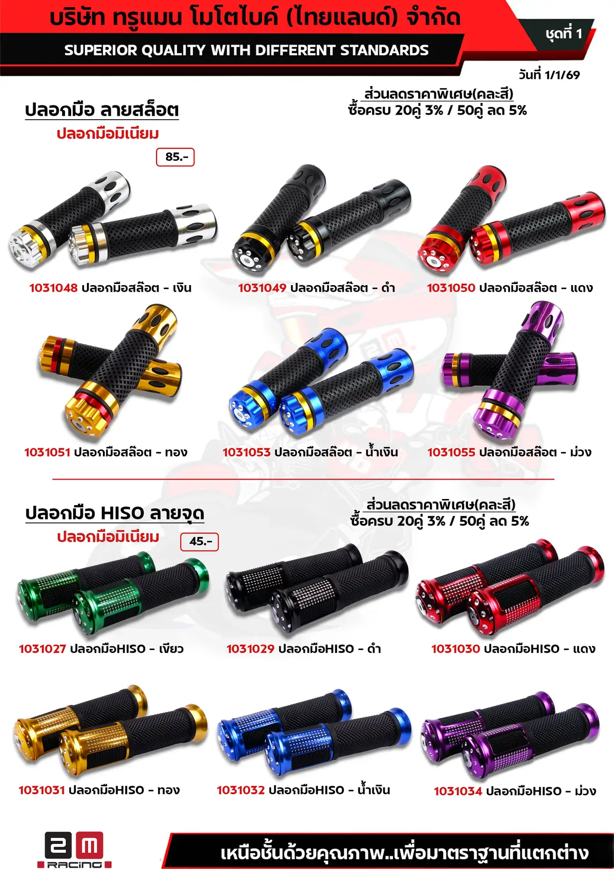 ปลอกมือมิเนียมสล็อต - ปลอกมือHISO